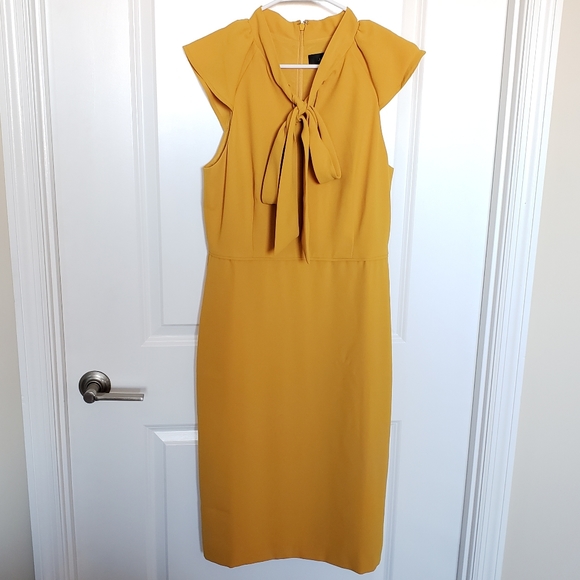 (Tall) NWT J.Crew Ruffle-Front Crepe Sheath Dress - Picture 2 of 11